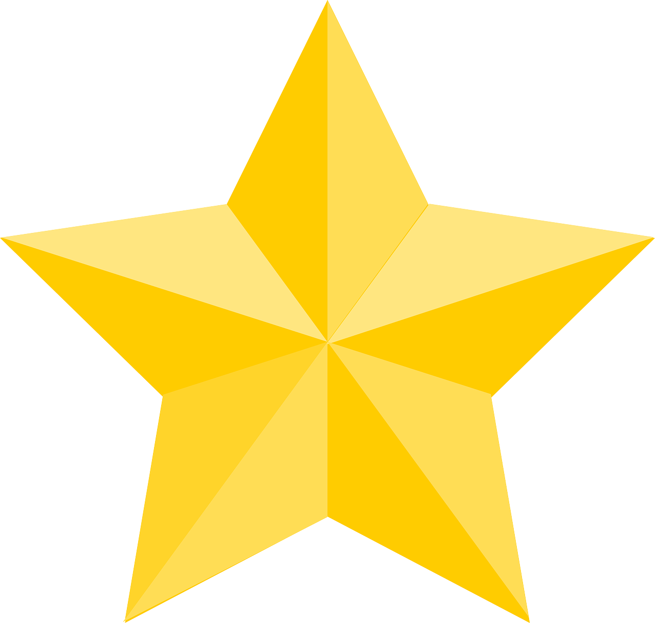 Estrella pintada de amarillo